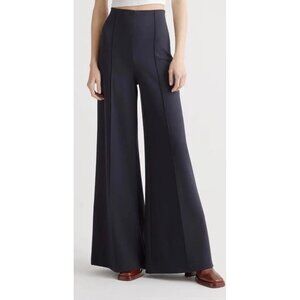 Quince Black Ultra-Stretch Super Wide Leg Ponte Pants Women’s Size XS